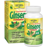"Ginseng PowerMax 6X supplement – adaptogen blend for focus, memory, and stamina"