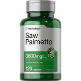 Horbaach Saw Palmetto Extract 3600mg 120 Gluten Free Capsules