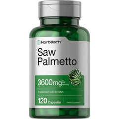 Horbaach Saw Palmetto Extract 3600mg 120 Gluten Free Capsules