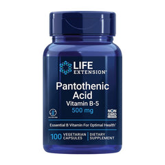 Life Extension Pantothenic Acid Vitamin B5 500mg 100 Vegetarian Caps