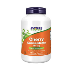 "NOW Cherry Concentrate – 180-count herbal capsules for inflammation and recovery"