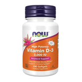 NOW High Potency Vitamin D3 2000IU Structural Support 240 Softgels