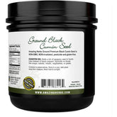 "Black Seed powder close-up – immune and digestive support supplement"