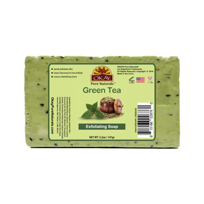 OKAY Pure Naturals Green Tea Exfoliating Soap 5.2oz