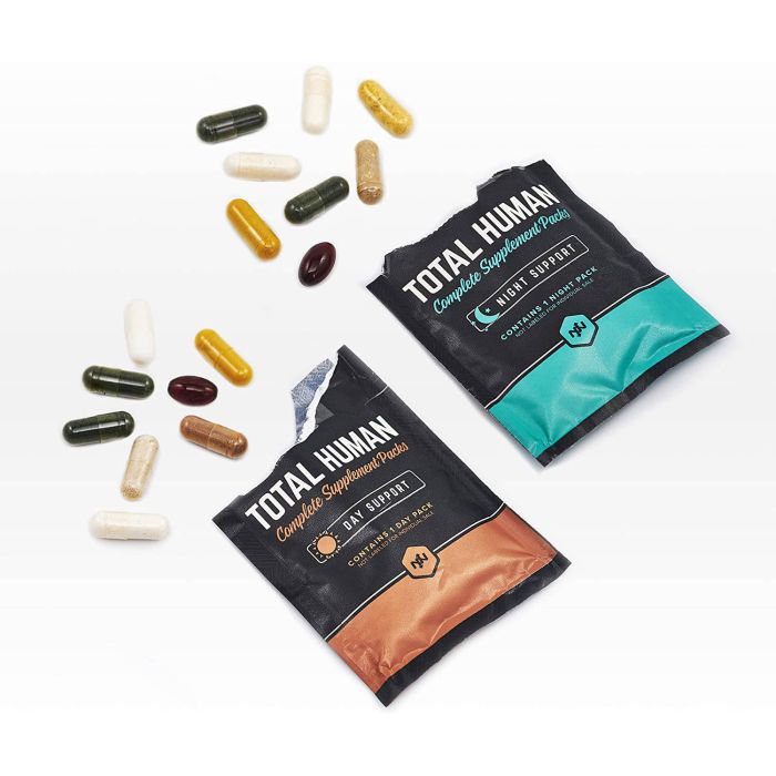 Onnit Total Human Complete Supplement 60 Packs Day And Night Vitamins