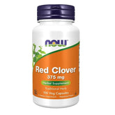 "Supplement Facts of NOW Red Clover 375mg showing active and inactive components"