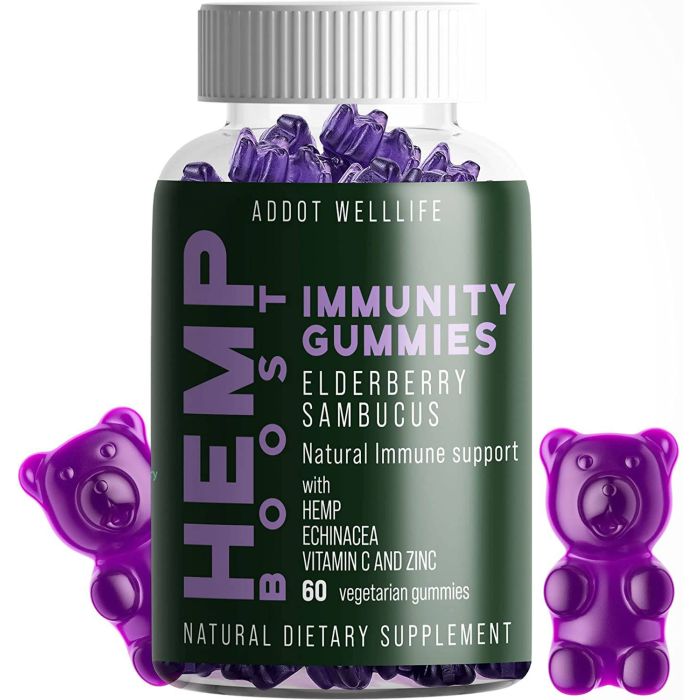 Vegan-friendly immunity support gummies with elderberry and sambucus extract