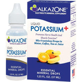 Potassium and multi-mineral supplement drops for energy and hydration, Alkazone 1.25 oz