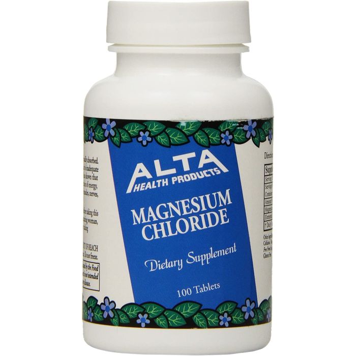 Highly absorbable magnesium chloride tablets by Alta Health, made in USA, muscle health