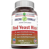Natural cholesterol support – Amazing Formulas Red Yeast Rice 1200mg, 120 capsules.