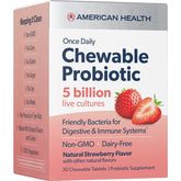 American Health probiotic supplement – chewable and vegetarian formula for gut balance