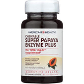 Supplement Facts panel for Super Papaya Enzyme Plus chewables