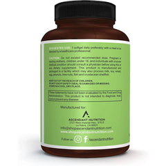 Front view of Ascendant Vegan Hemp Oil with non-GMO and gluten-free icons