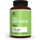 Close-up of vegan softgels from Ascendant Hemp Oil supplement