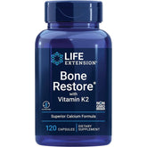 Life Extension Bone Restore Vitamin K2 120 Caps Superior Calcium