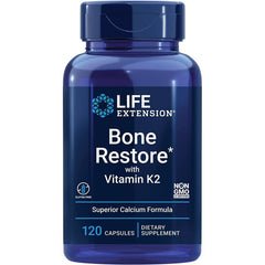Life Extension Bone Restore Vitamin K2 120 Caps Superior Calcium