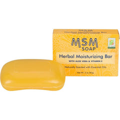 “Side view of MSM Soap bar – herbal moisturizing formula with citrus oil and antioxidants”