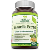 Herbal Secrets Boswellia Extract 600 mg 120 Caps Joint Health Support