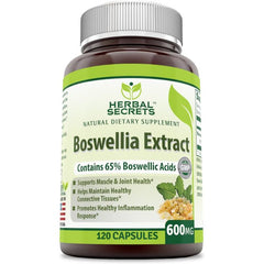 Herbal Secrets Boswellia Extract 600 mg 120 Caps Joint Health Support