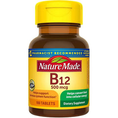 Nature Made Vitamin B12 500mcg Tablets Metabolism Support