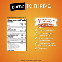 Airborne 1000mg Vitamin C 64 Chewable Tablets Immune System Support