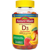 Nature Made Vitamin D3 Extra Strength 5000 IU 125mcg Gummies