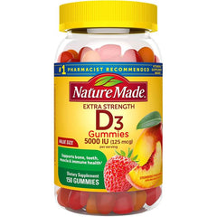 Nature Made Vitamin D3 Extra Strength 5000 IU 125mcg Gummies