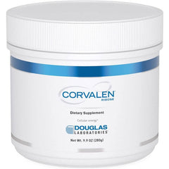 Douglas Labs Corvalen supplement bottle – supports cardiovascular health and boosts energy with D-Ribose, 60 capsules.