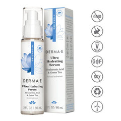 Derma E Ultra Hydrating Dewy Skin Serum Squalane Green Tea 2 Oz Vegan