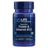 Life Extension BioActive Folate Vitamin B12 90 Vegetarian Caps