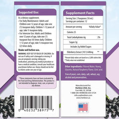 Herbion Naturals Elderberry Syrup 4 Oz Raspberry Flavor Immune Support