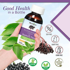 Herbion Naturals Elderberry Syrup 4 Oz Raspberry Flavor Immune Support