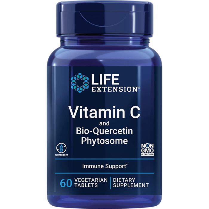 Life Extension Vitamin C Bio Quercetin Phytosome Gluten Free Vegitabs