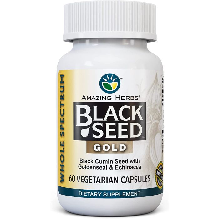 "Black Cumin Seed, Echinacea, and Goldenseal blend capsules – 60 count"