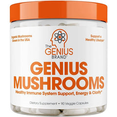 Ingredients of Genius Mushroom Immune System Booster – Reishi, Shiitake, and Maitake mushrooms for natural immune defense.