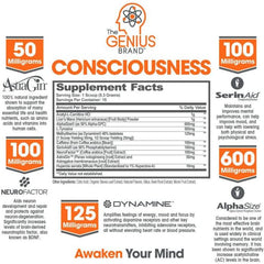 Genius Consciousness Super Nootropic Formula – Vegan, non-GMO, fruit punch flavor for cognitive support