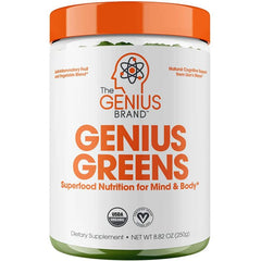 Genius Greens daily detox and mental clarity supplement – front label view