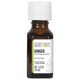 “Aura Cacia anchoring ginger oil in dropper bottle – paraben-free, petroleum-free essential oil”