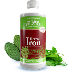 "Easy-absorb liquid iron for fatigue and blood health – 16 oz fruity-flavored bottle"
