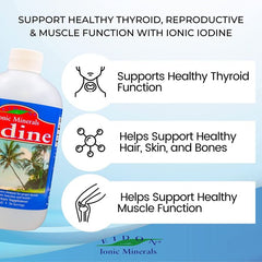 Iodine supplement with potassium iodide for healthy energy and cognitive function, 18 oz