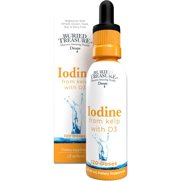 Buried Treasure Iodine Drops, easy-to-take liquid, immune and thyroid support