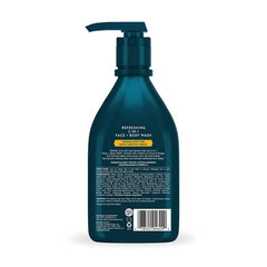 Jason Men Refreshing 2-in-1 Face & Body Wash – citrus mint formula, 16 oz bottle