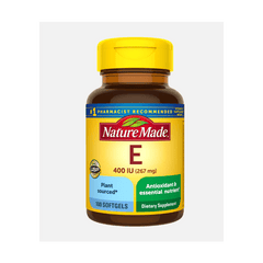 Nature Made Vitamin E 400 IU 267 Mg D Alpha 100 Softgels Antioxidant