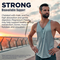 Label of KAL Magnesium Malate 400 – non-GMO, rapid absorption ActivTab formula