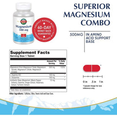 KAL Magnesium Once Daily Tablets – vegan, non-GMO, and gluten-free