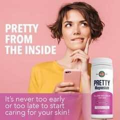 KAL Pretty Magnesium Citrate Powdered Drink Mix Pomegranate 10.7 Oz