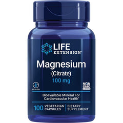 Lifestyle photo – daily magnesium support from Life Extension, 100 capsule count