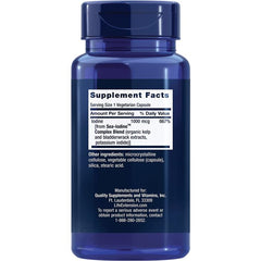 "Supplement Facts label of Life Extension Sea-Iodine – 667% daily iodine with potassium iodide and seaweed extracts"