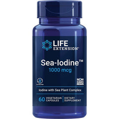 "Life Extension Sea-Iodine – 60 veggie caps in a salt-free formula, supports daily iodine needs"