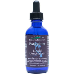 Eidon Ionic Minerals Liquid Potassium Supplement packaging – 2 oz size for daily wellness and hydration